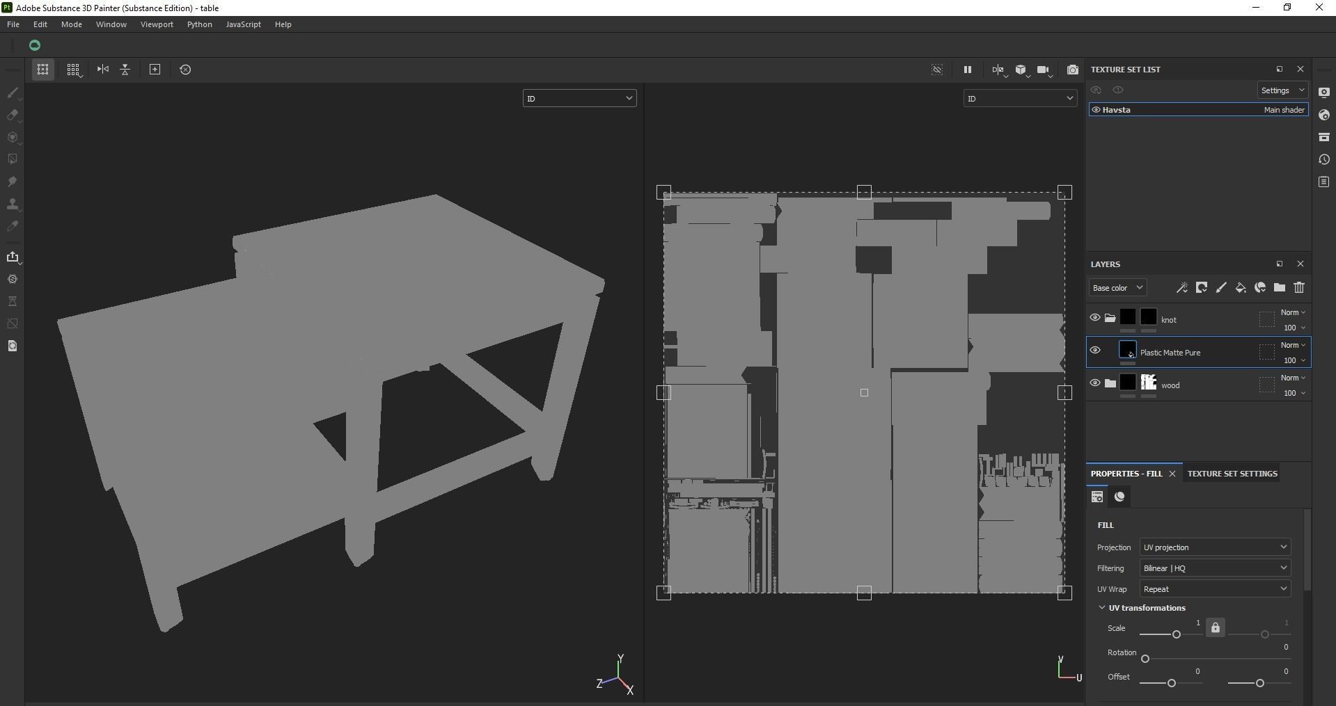 Nest of table - Coffee table - Side table - End table Low-poly 3D model_17