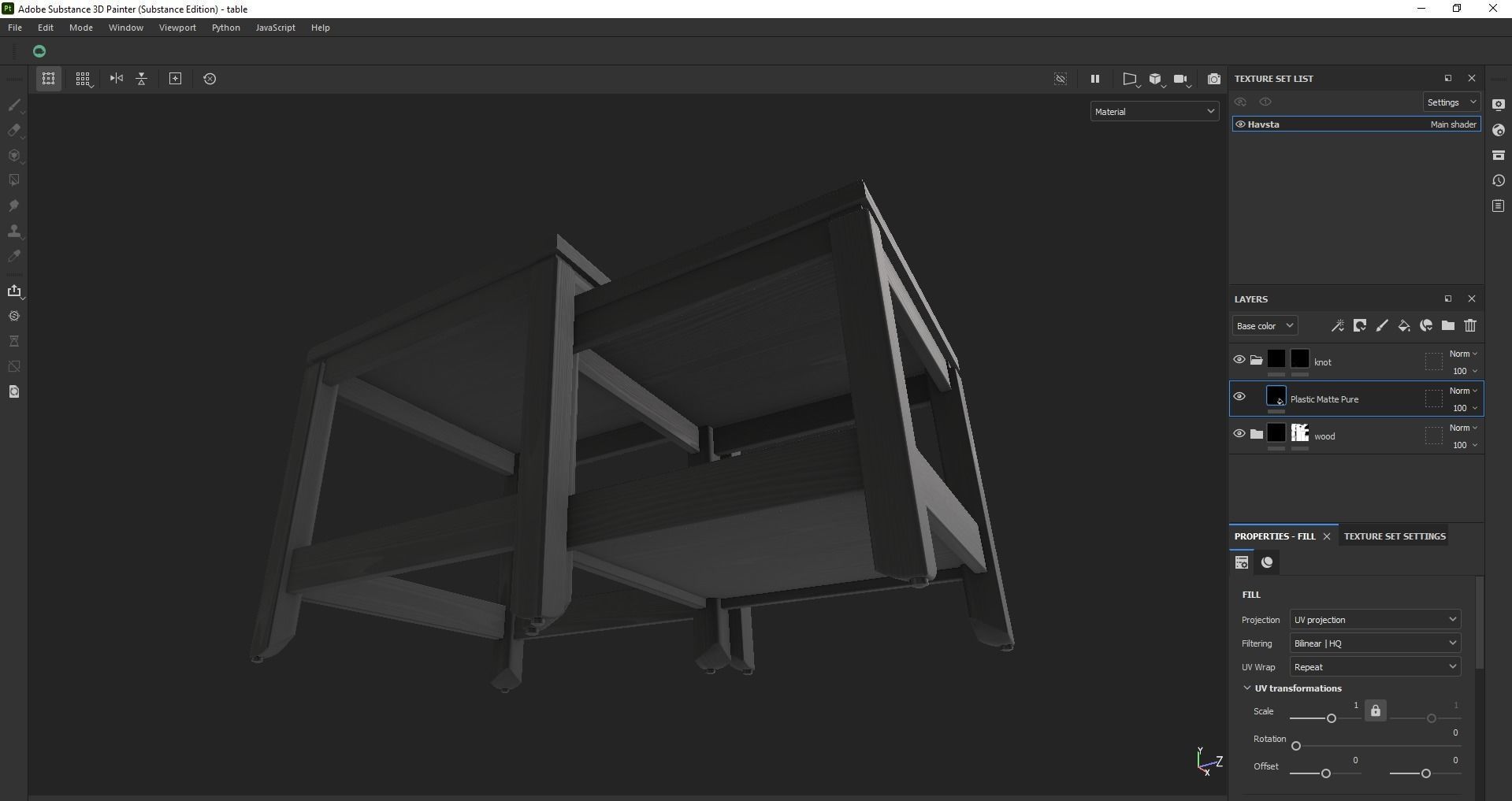 Nest of table - Coffee table - Side table - End table Low-poly 3D model_32