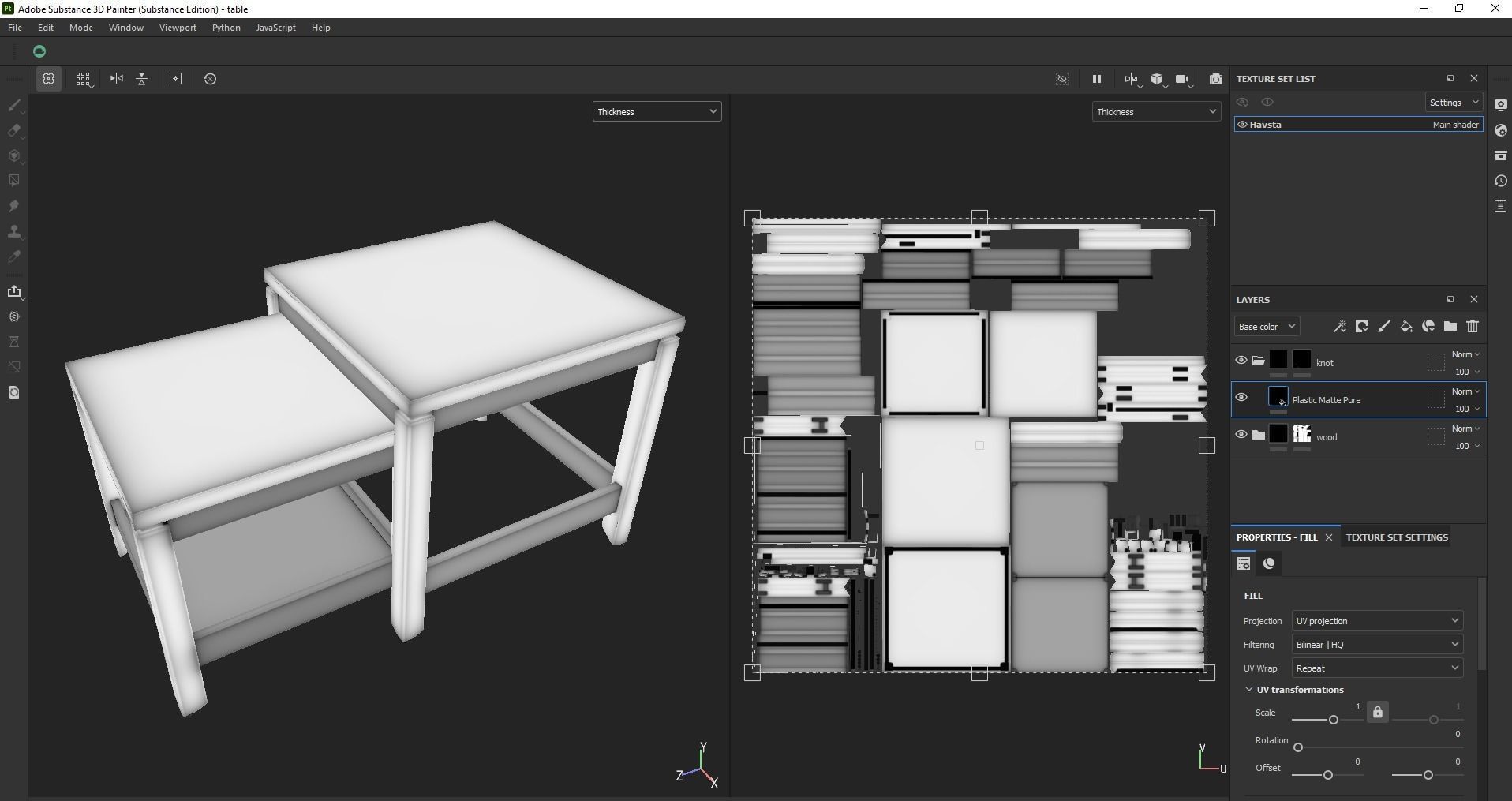 Nest of table - Coffee table - Side table - End table Low-poly 3D model_23