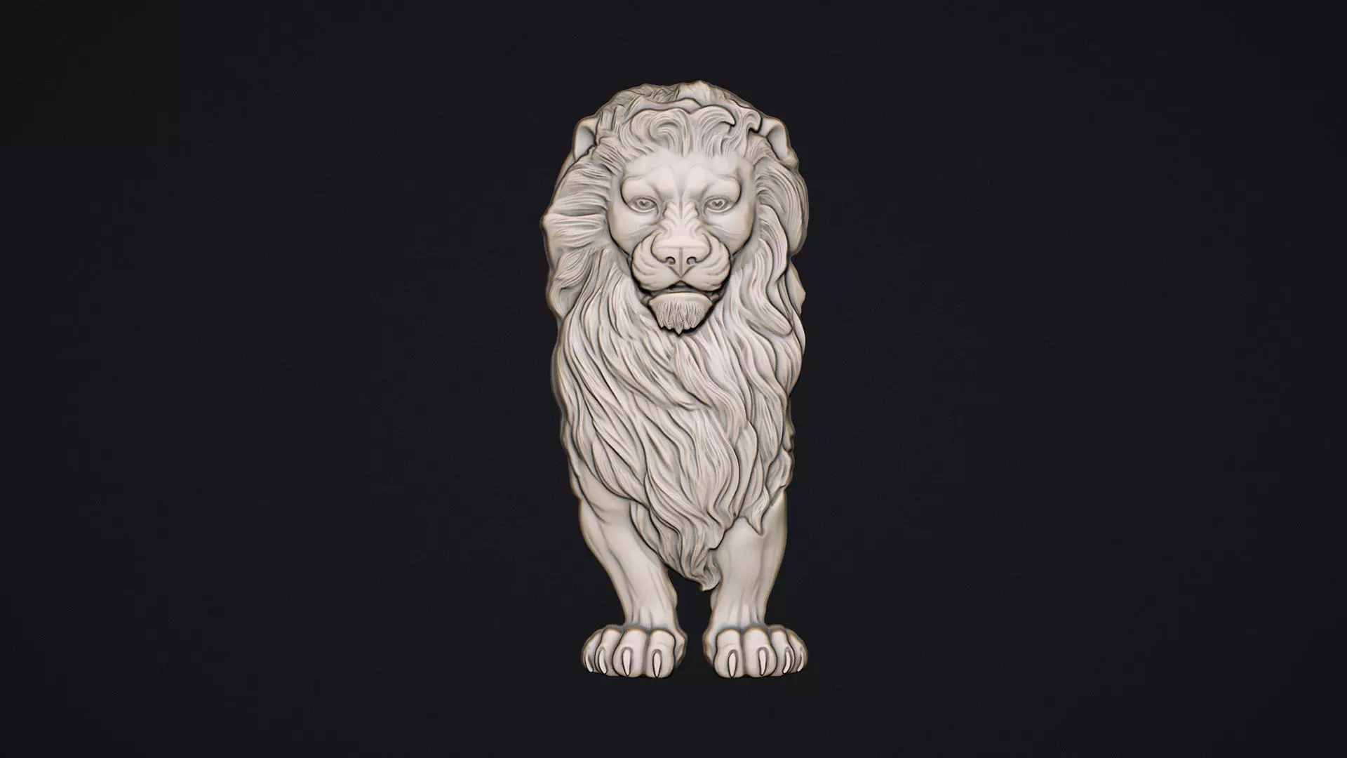 Lion Bas Relief 3D print model