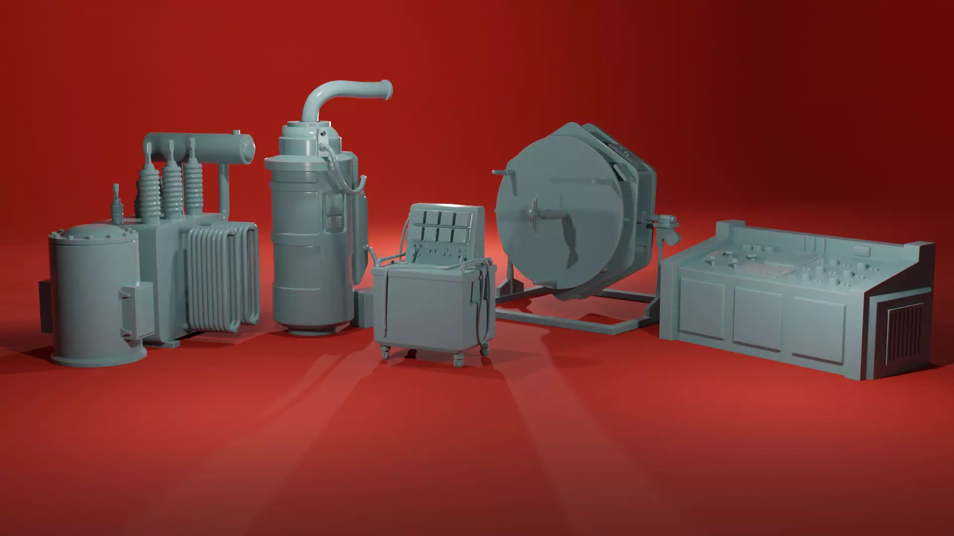 Lab Experiment Tank Scatter Terrain Set 3D print model_0