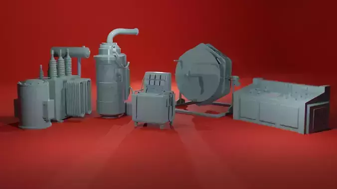 Lab Experiment Tank Scatter Terrain Set 3D print model