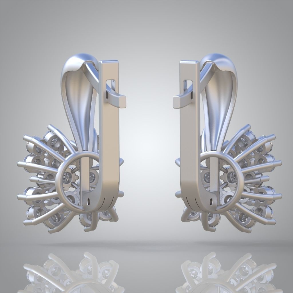Earring model 0259 3D printable model7 3D print model_8
