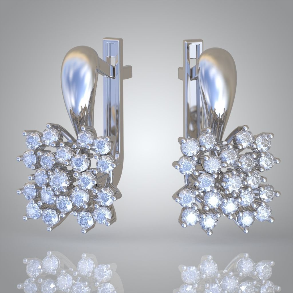 Earring model 0259 3D printable model7 3D print model_2