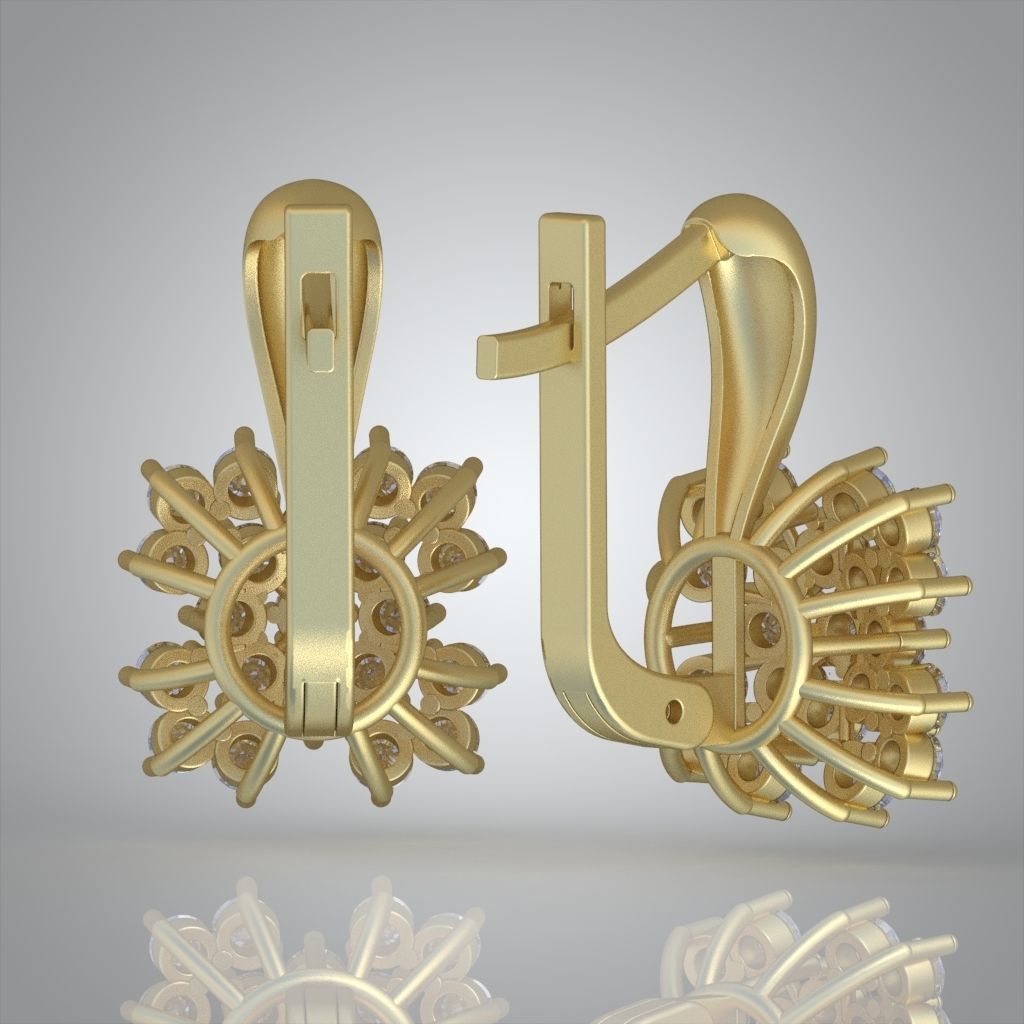 Earring model 0259 3D printable model7 3D print model_10