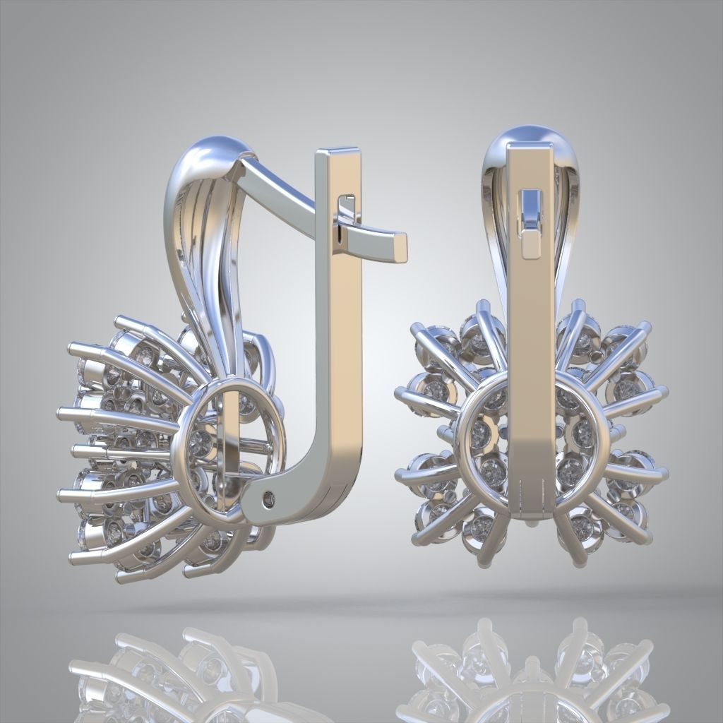 Earring model 0259 3D printable model7 3D print model_6
