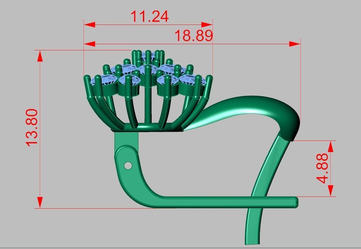 Earring model 0259 3D printable model7 3D print model_13