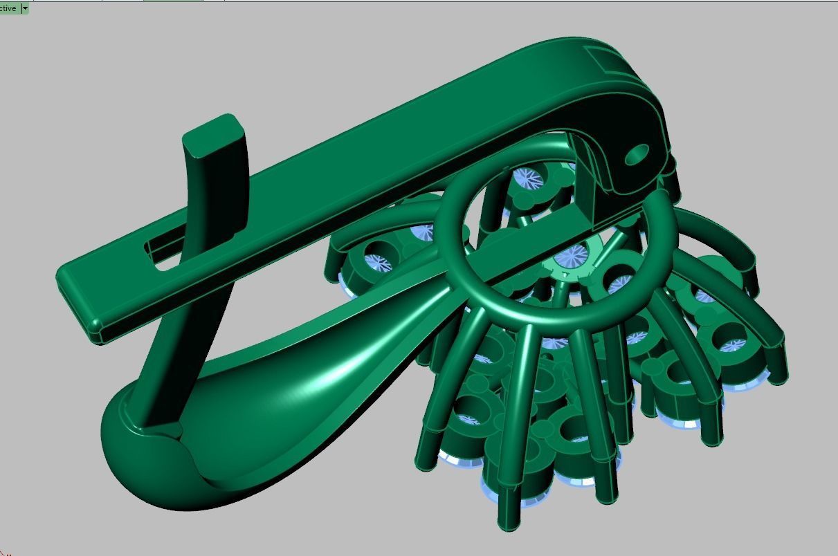 Earring model 0259 3D printable model7 3D print model_15