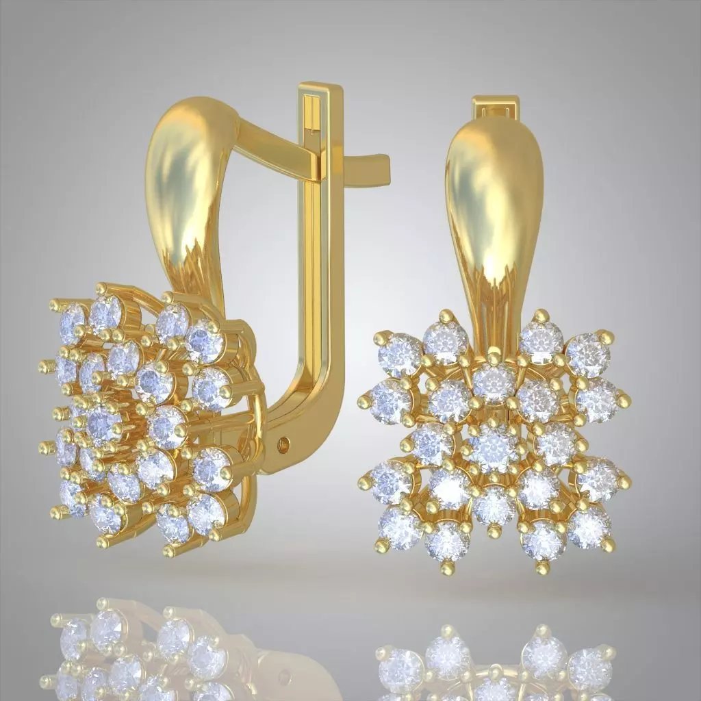 Earring model 0259 3D printable model7 3D print model_0