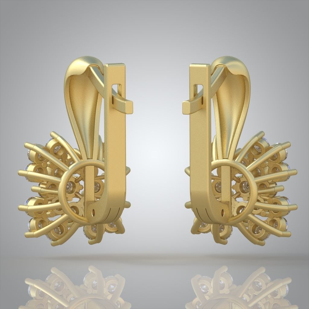 Earring model 0259 3D printable model7 3D print model_9