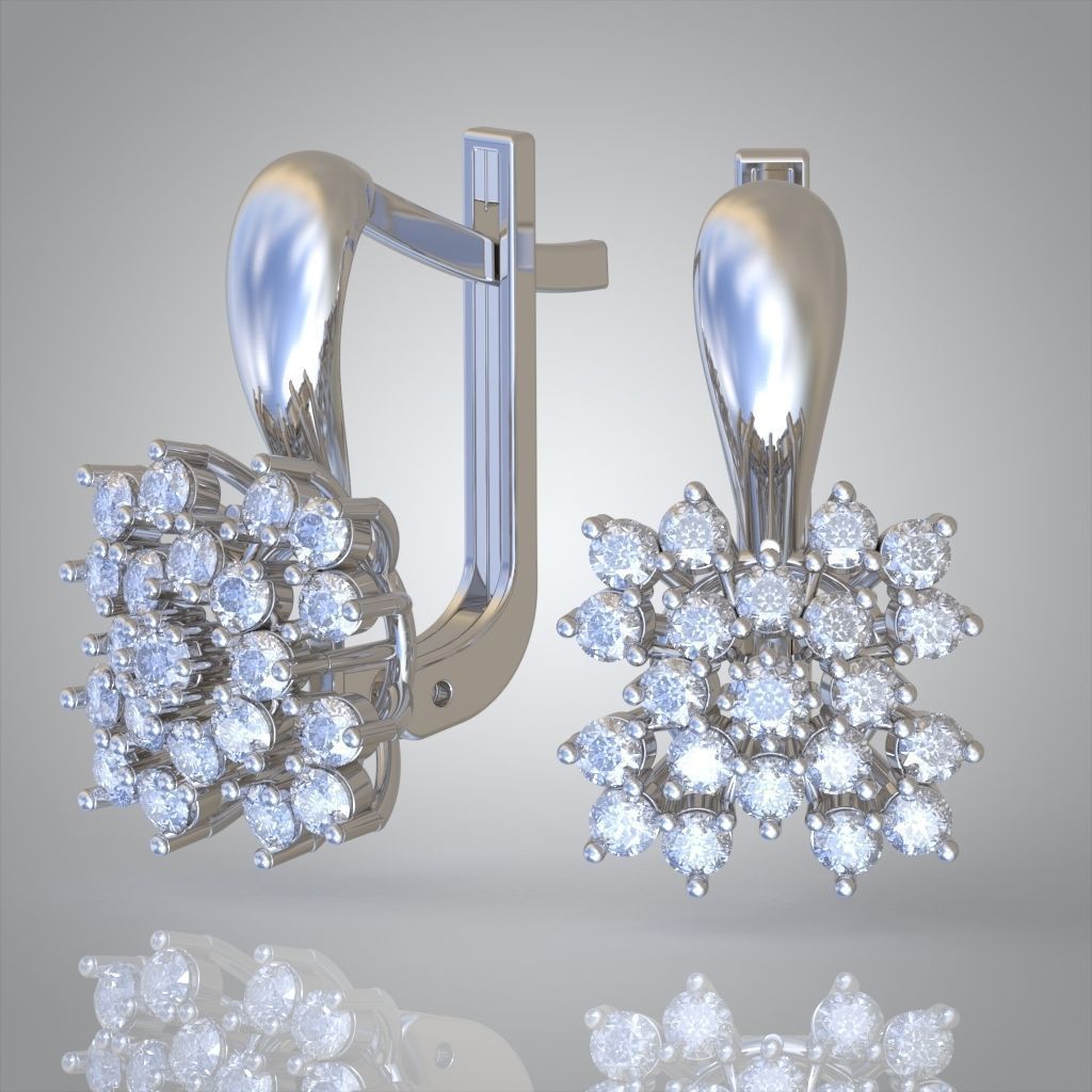 Earring model 0259 3D printable model7 3D print model_1