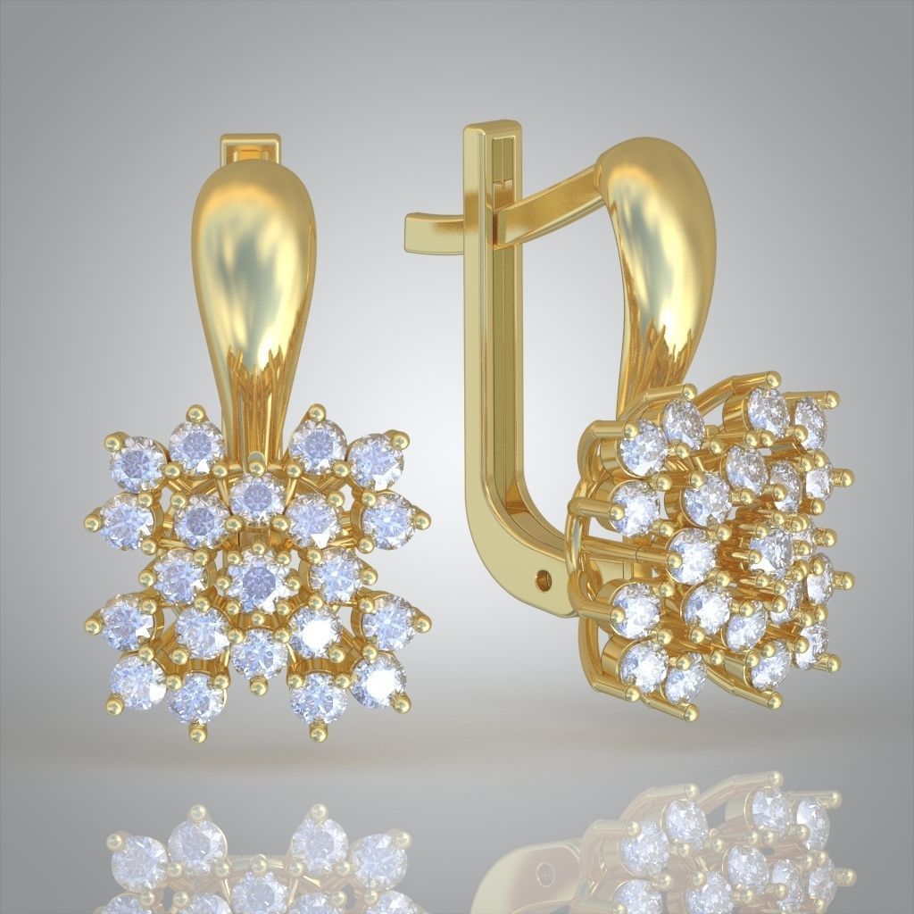 Earring model 0259 3D printable model7 3D print model_4