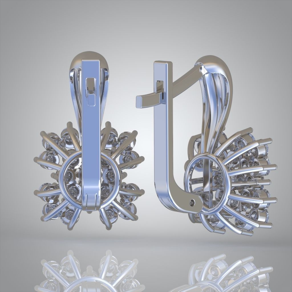 Earring model 0259 3D printable model7 3D print model_12