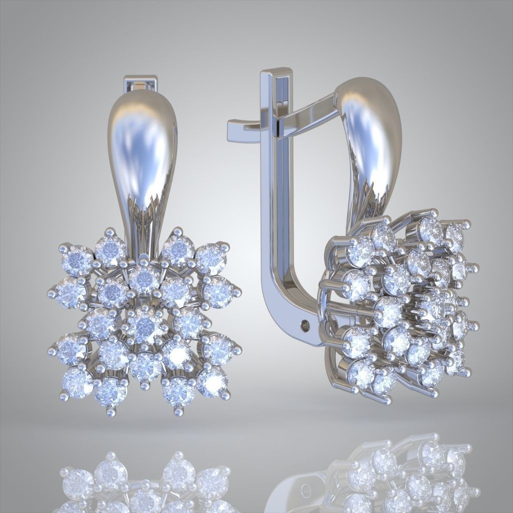 Earring model 0259 3D printable model7 3D print model_5