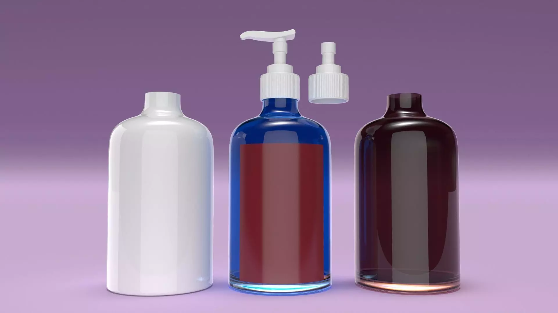 Soap and Shampoo Bottle 3D model_0