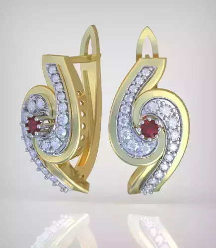 Earring model 0260 3D printable model9 3D print model
