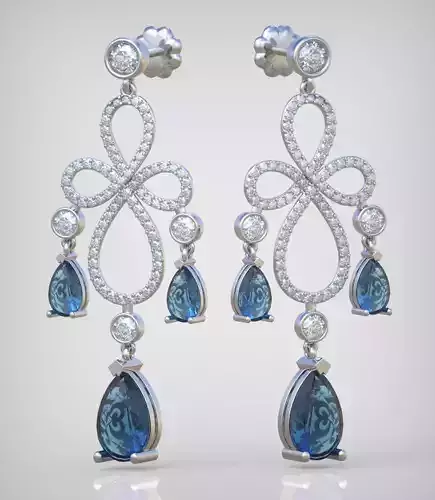 Earring model 0261 3D printable model10