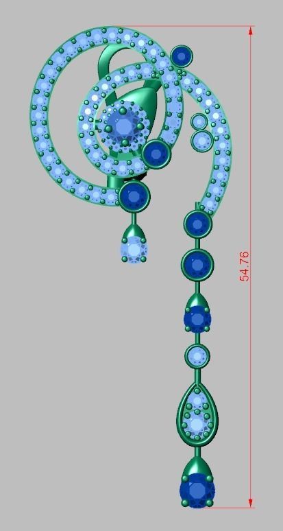 Earring model 0263 3D printable model14 3D print model_13