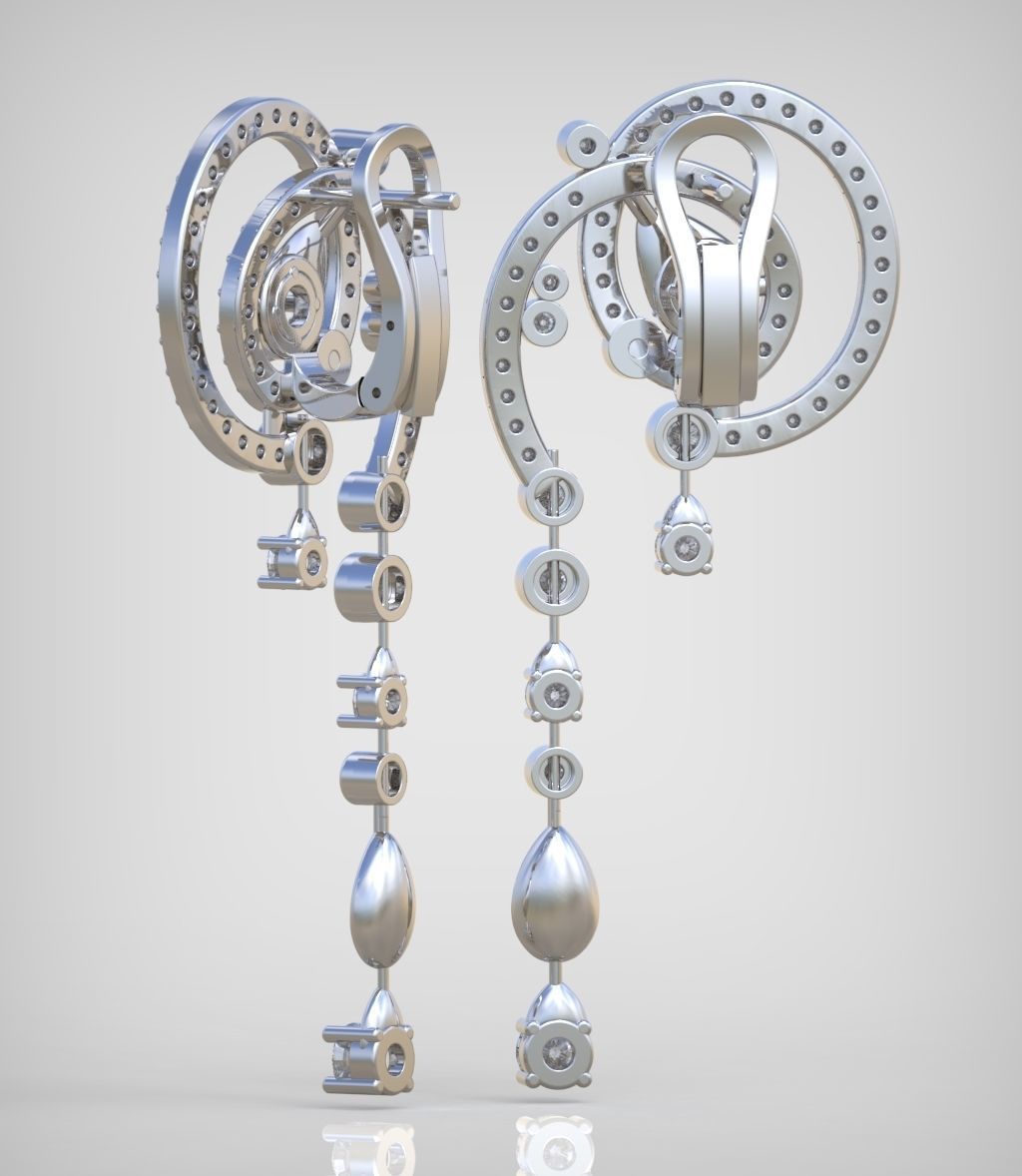Earring model 0263 3D printable model14 3D print model_8