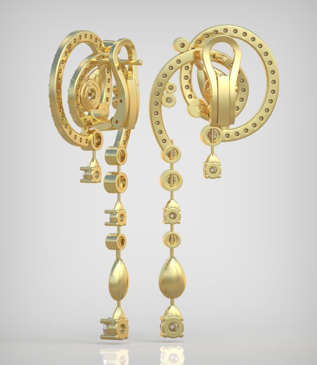 Earring model 0263 3D printable model14 3D print model_7