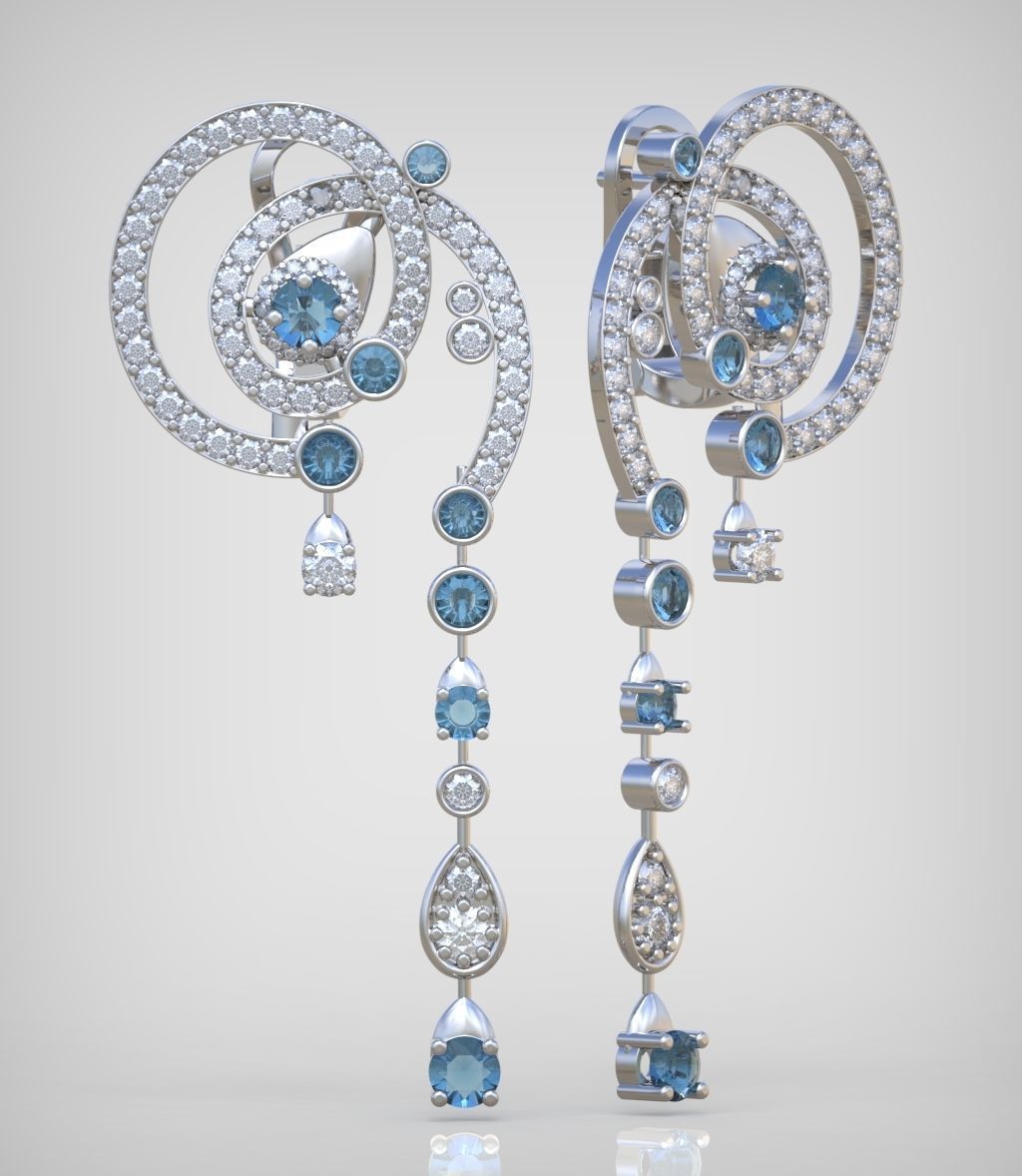 Earring model 0263 3D printable model14 3D print model_11