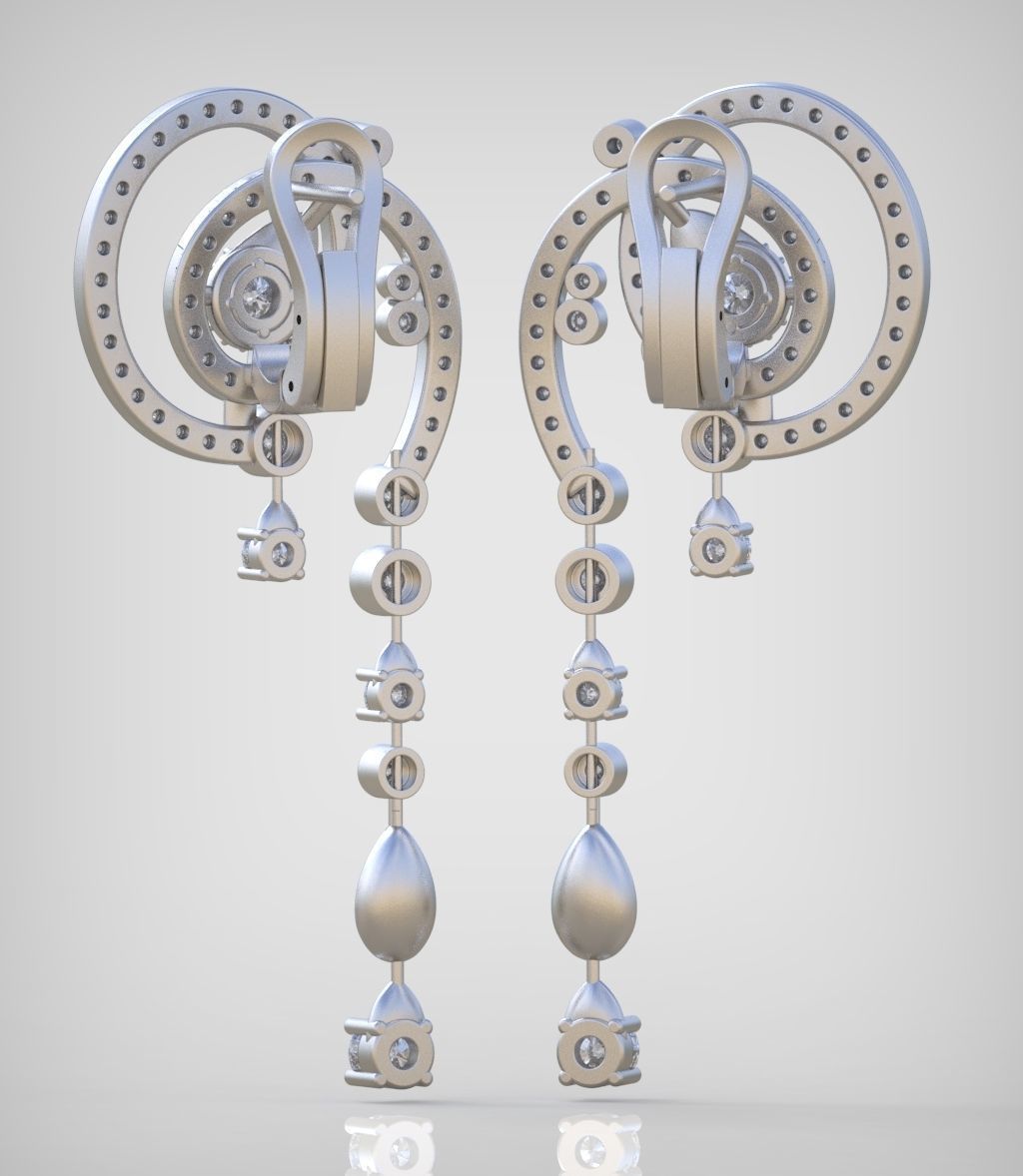 Earring model 0263 3D printable model14 3D print model_5