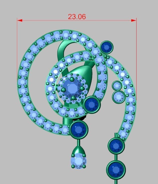 Earring model 0263 3D printable model14 3D print model_14