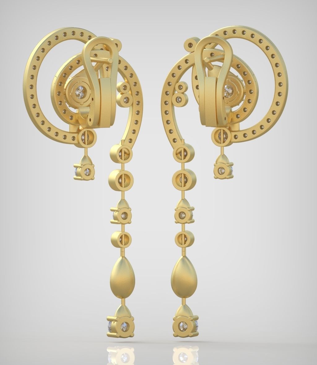 Earring model 0263 3D printable model14 3D print model_6