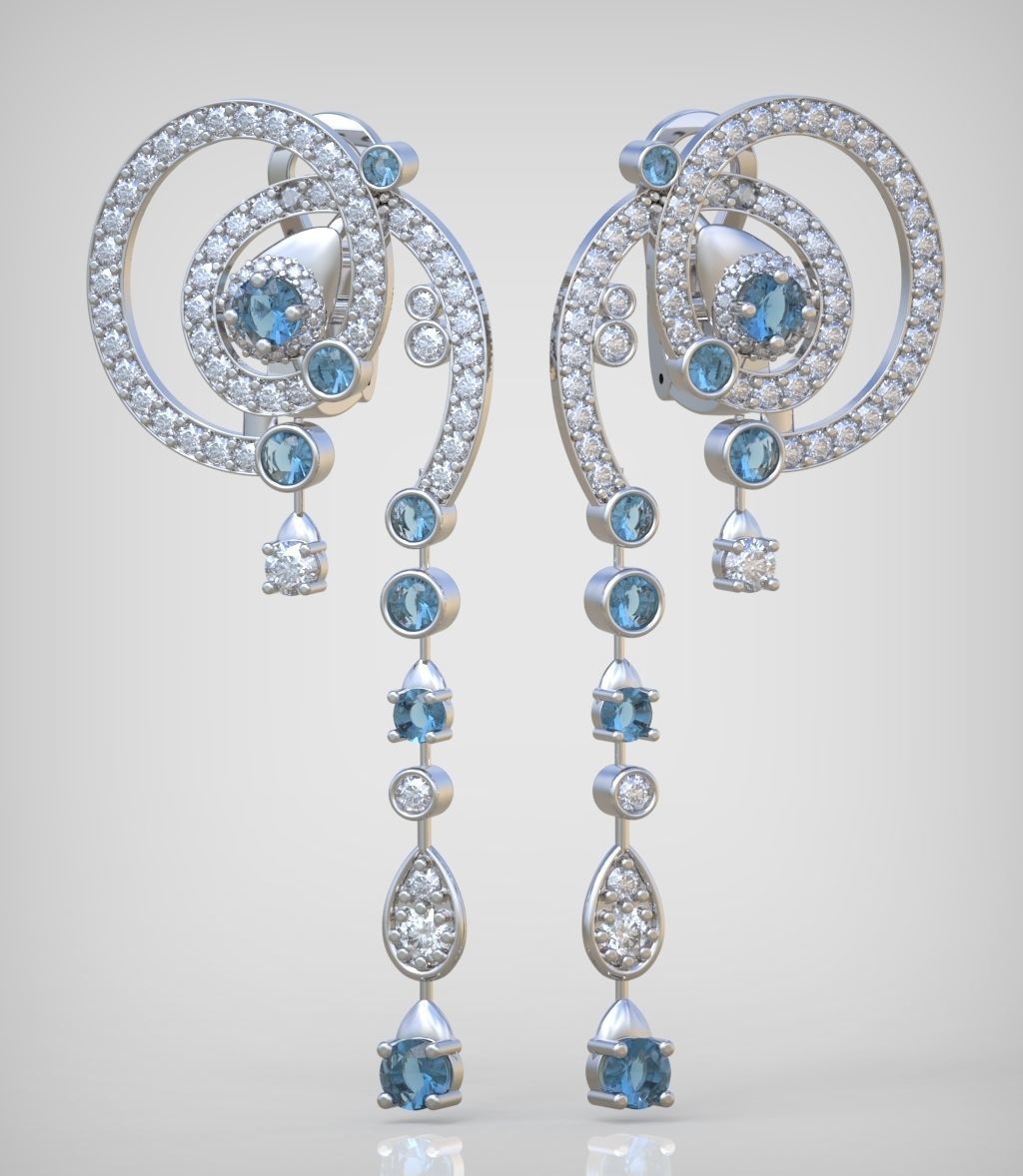 Earring model 0263 3D printable model14 3D print model_1