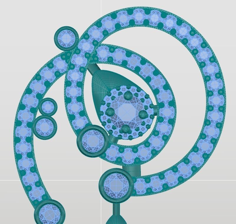 Earring model 0263 3D printable model14 3D print model_18