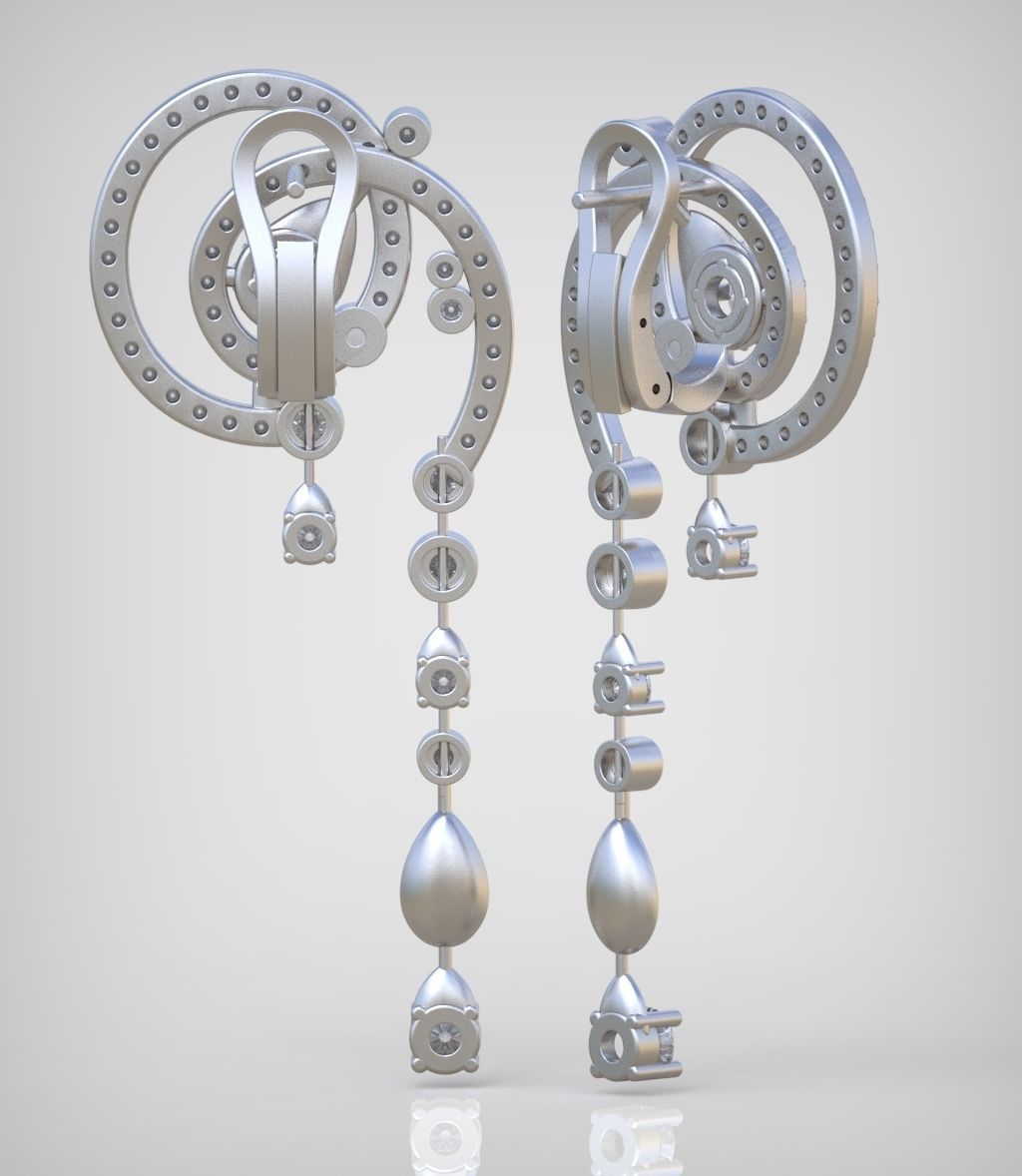 Earring model 0263 3D printable model14 3D print model_4