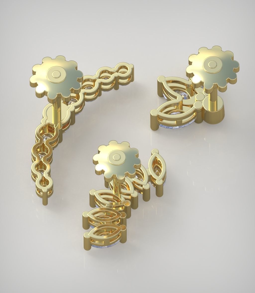 Earring model 0264 3D printable model15 3D print model_6