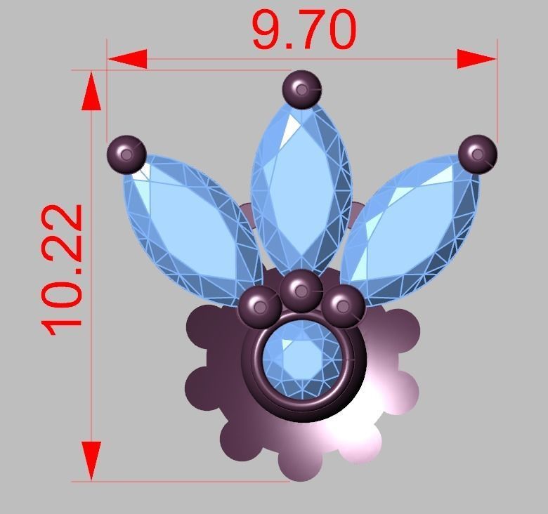 Earring model 0264 3D printable model15 3D print model_19