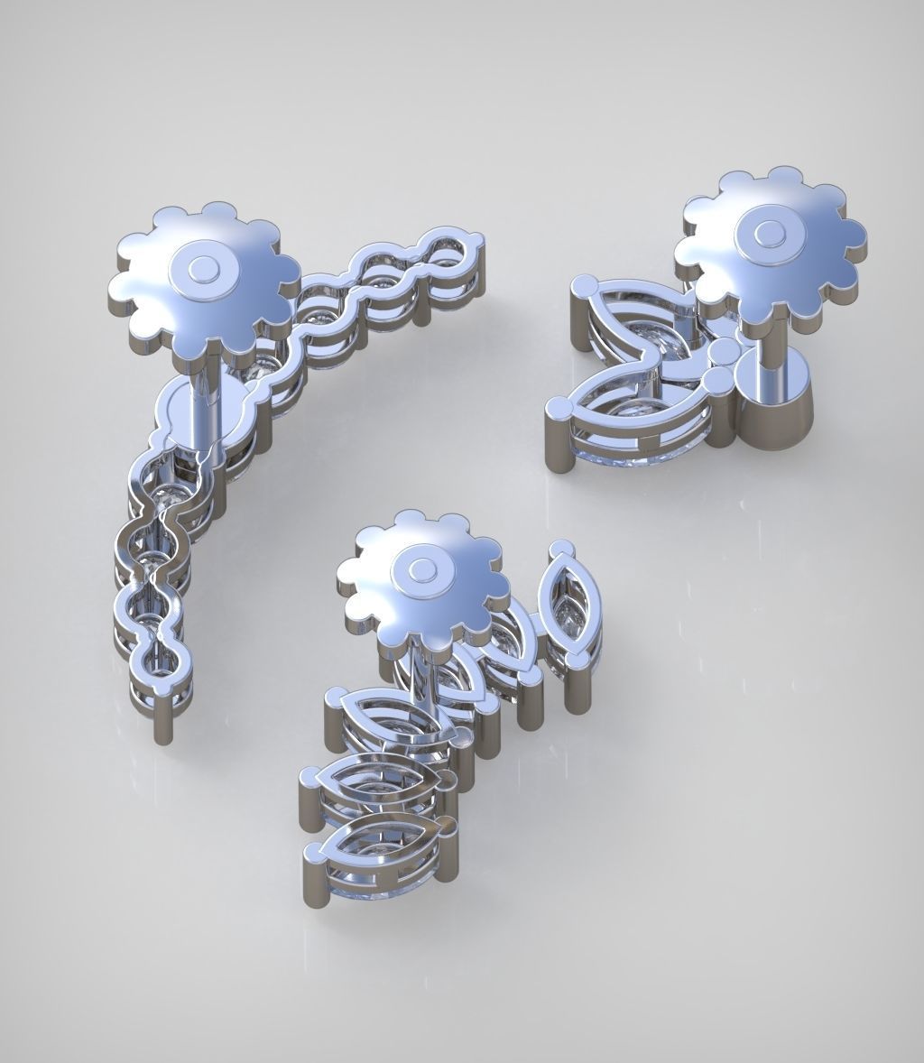 Earring model 0264 3D printable model15 3D print model_7