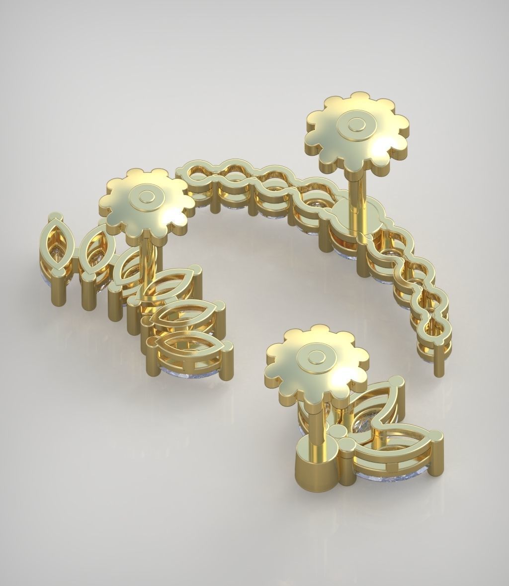 Earring model 0264 3D printable model15 3D print model_9