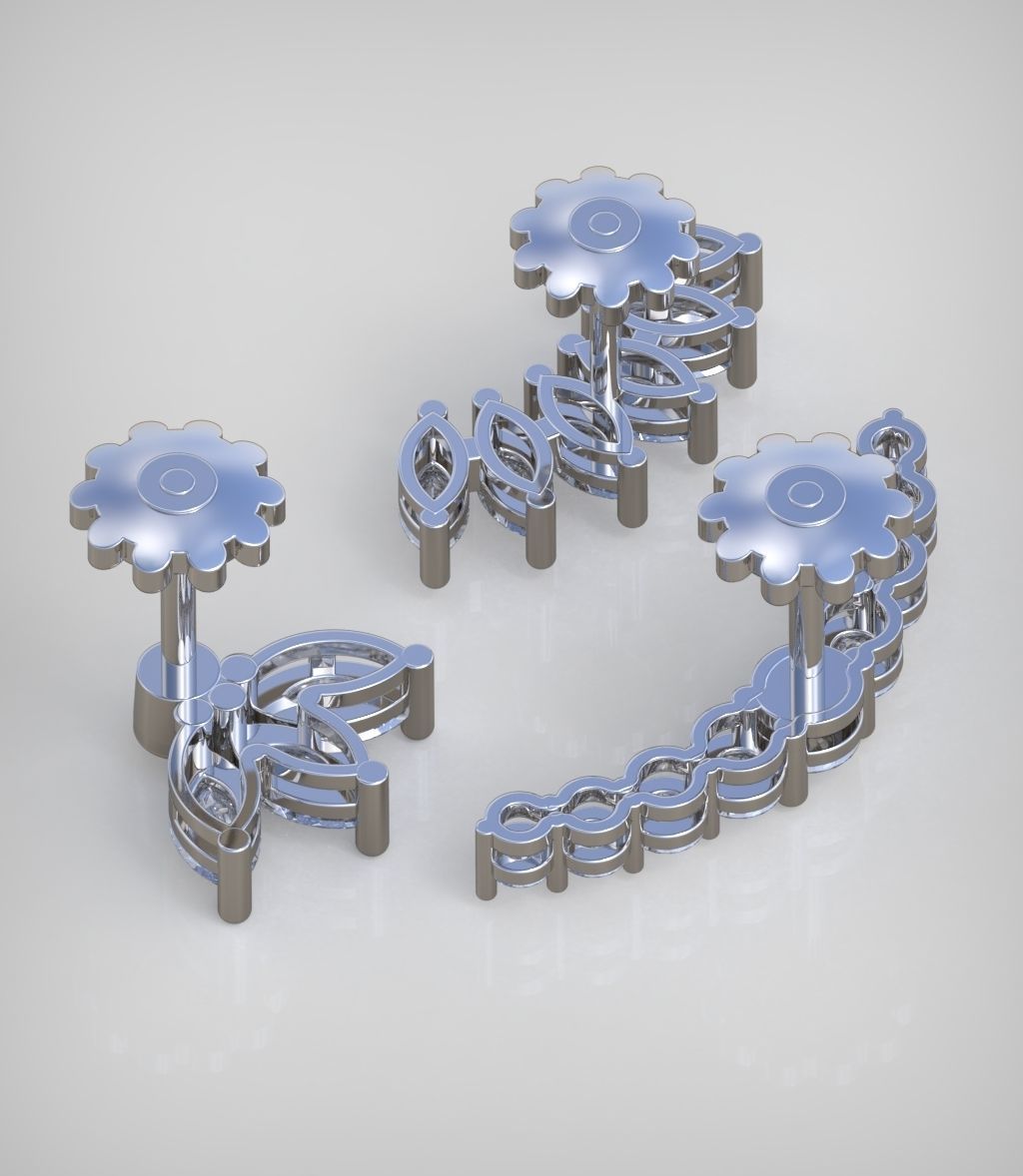 Earring model 0264 3D printable model15 3D print model_11