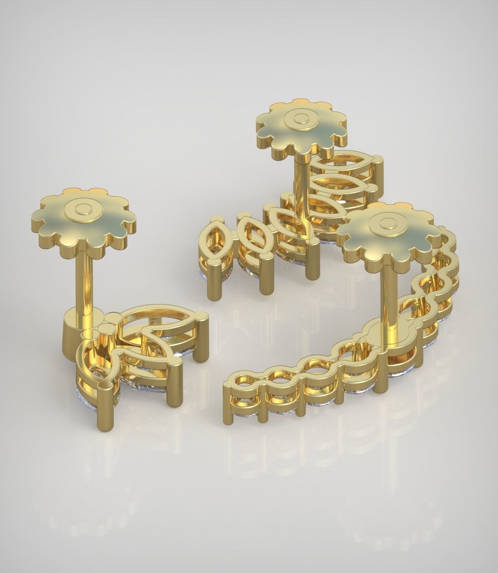 Earring model 0264 3D printable model15 3D print model_10