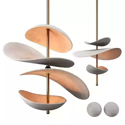 2Selene pendant chandelier by Elsa Foulon-02 - 2lights - 2mat 