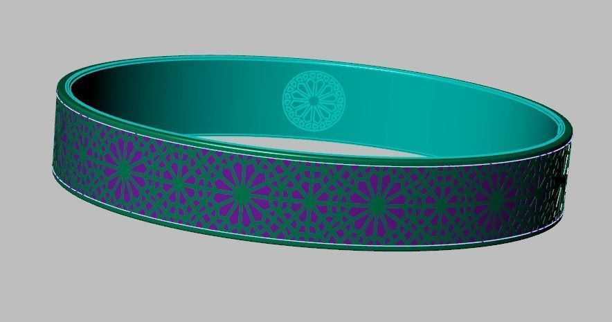 Bracelet model 3D printable model 0027 3D print model_9