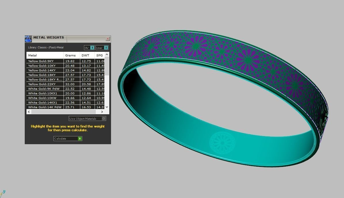 Bracelet model 3D printable model 0027 3D print model_8