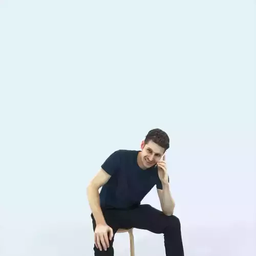 Jayne 02K Summer Cell Phone Sitting Casual Man