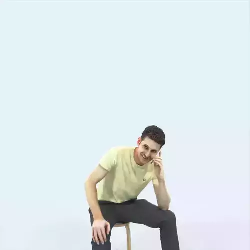 Jayne 02J Summer Cell Phone Sitting Casual Man