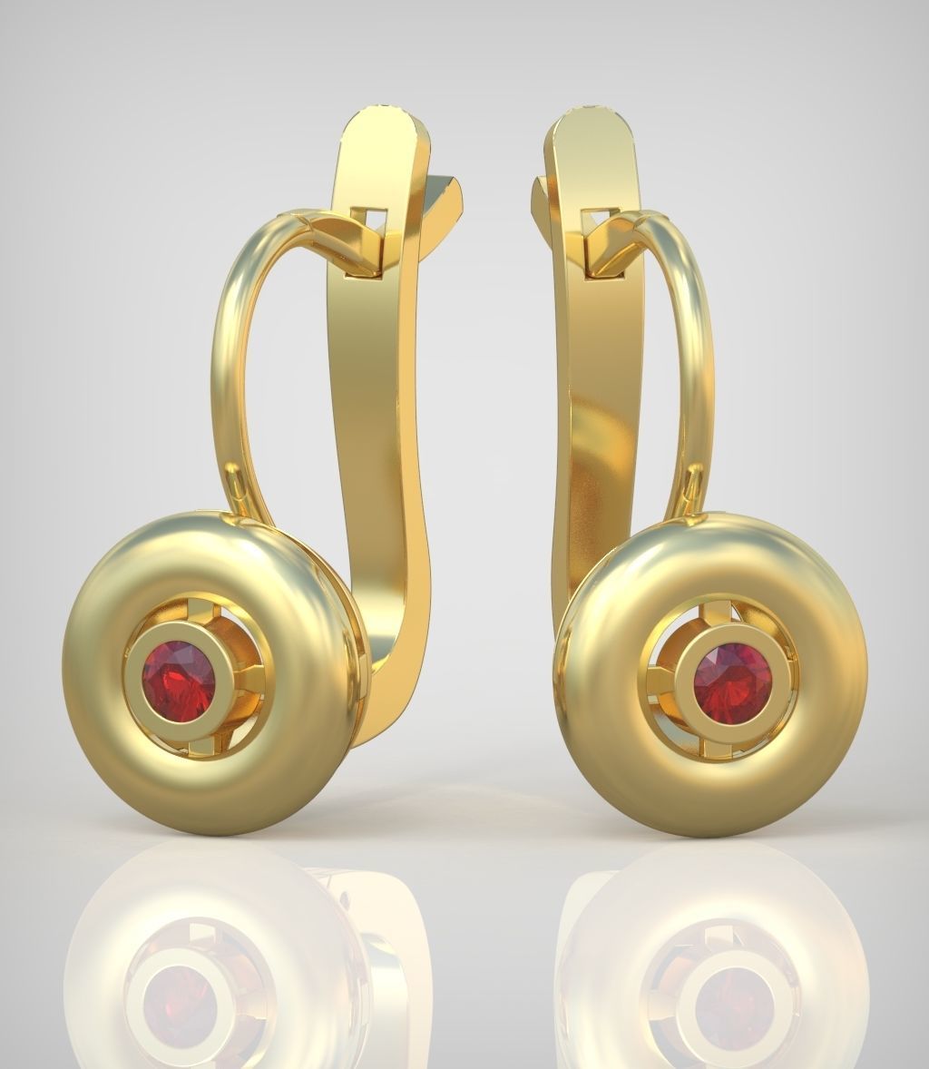 Earring model 0340 3D printable model11 3D print model_7