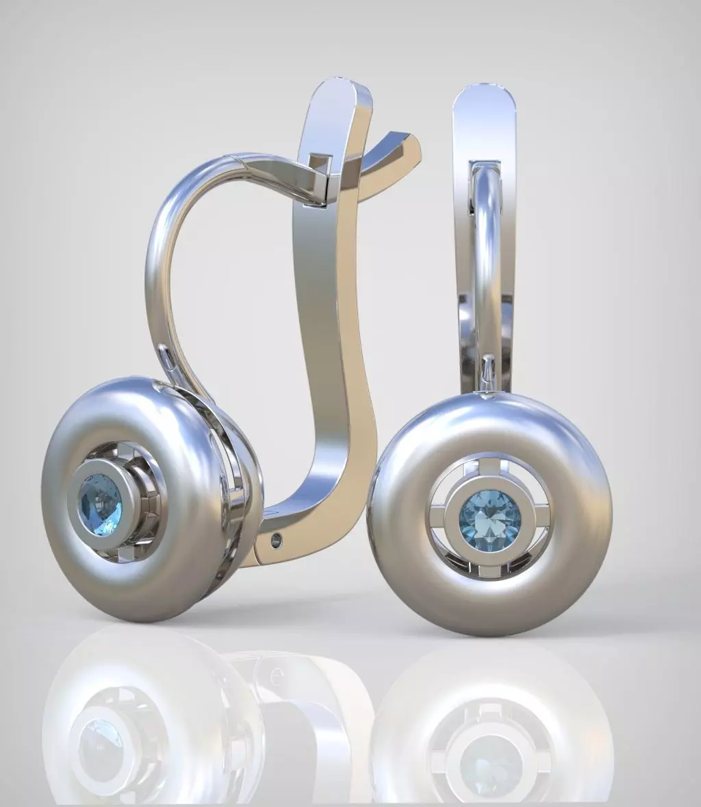 Earring model 0340 3D printable model11 3D print model_0