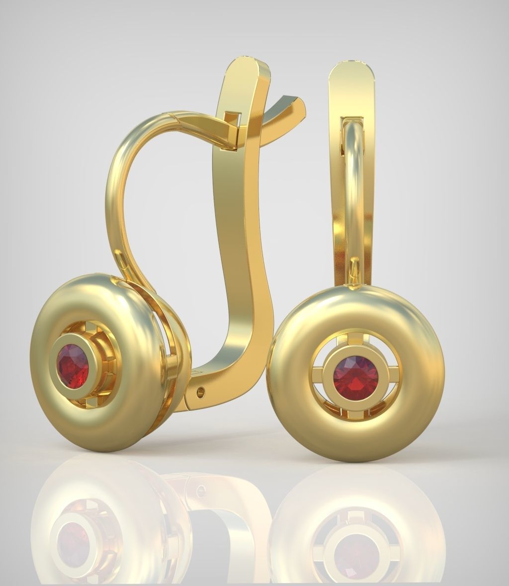 Earring model 0340 3D printable model11 3D print model_1