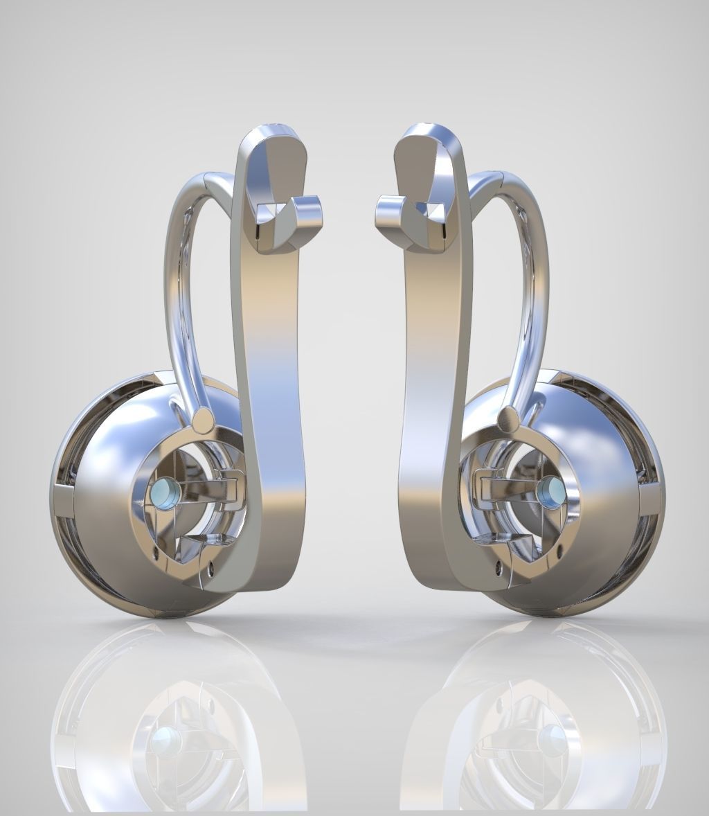 Earring model 0340 3D printable model11 3D print model_3