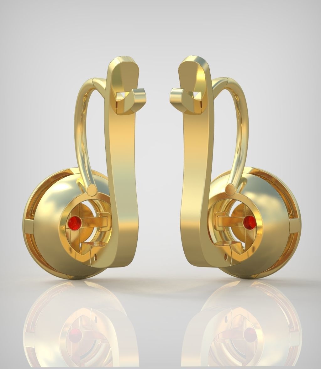 Earring model 0340 3D printable model11 3D print model_2