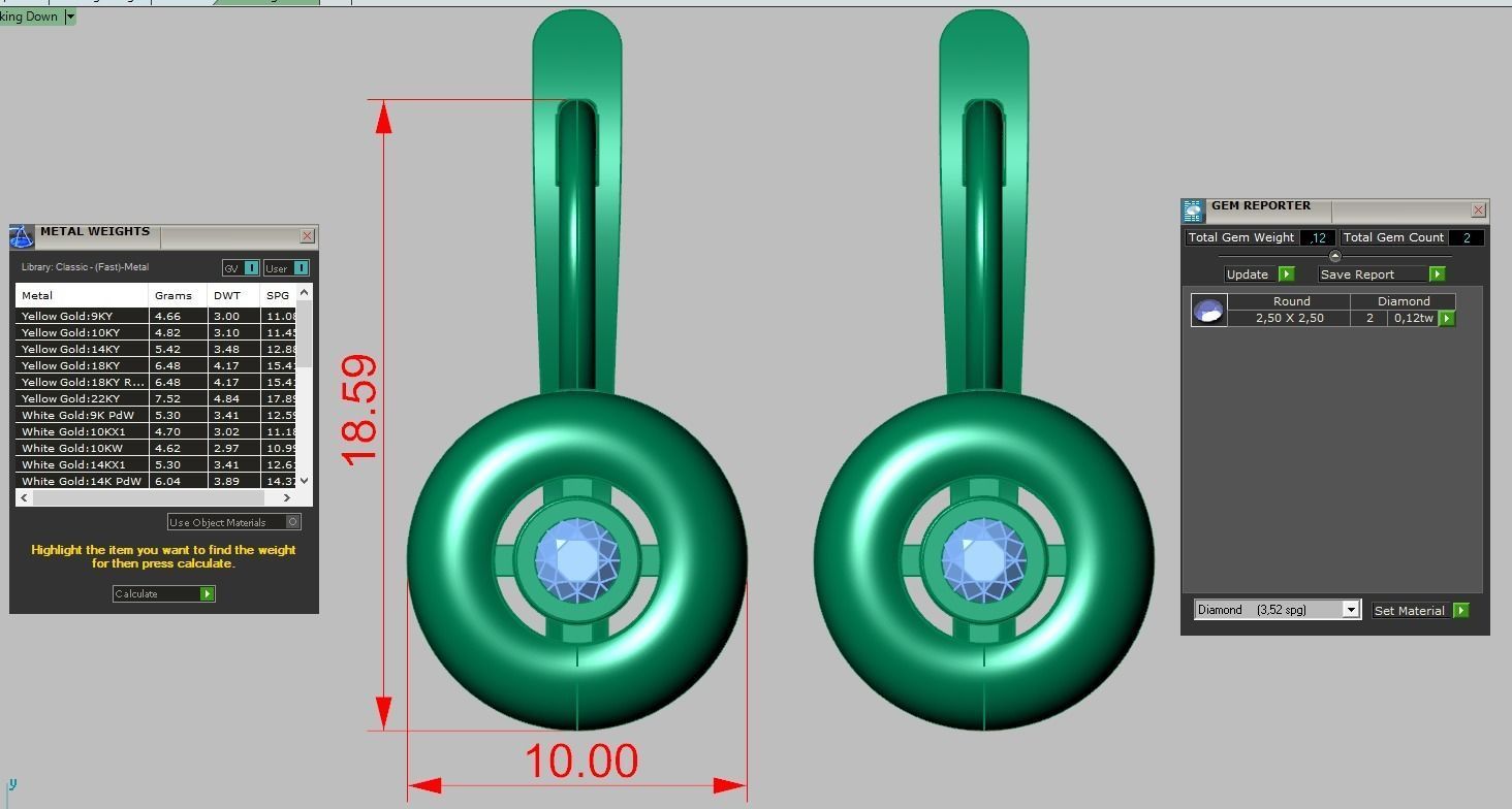 Earring model 0340 3D printable model11 3D print model_11