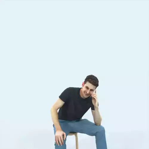 Jayne 02G Summer Cell Phone Sitting Casual Man