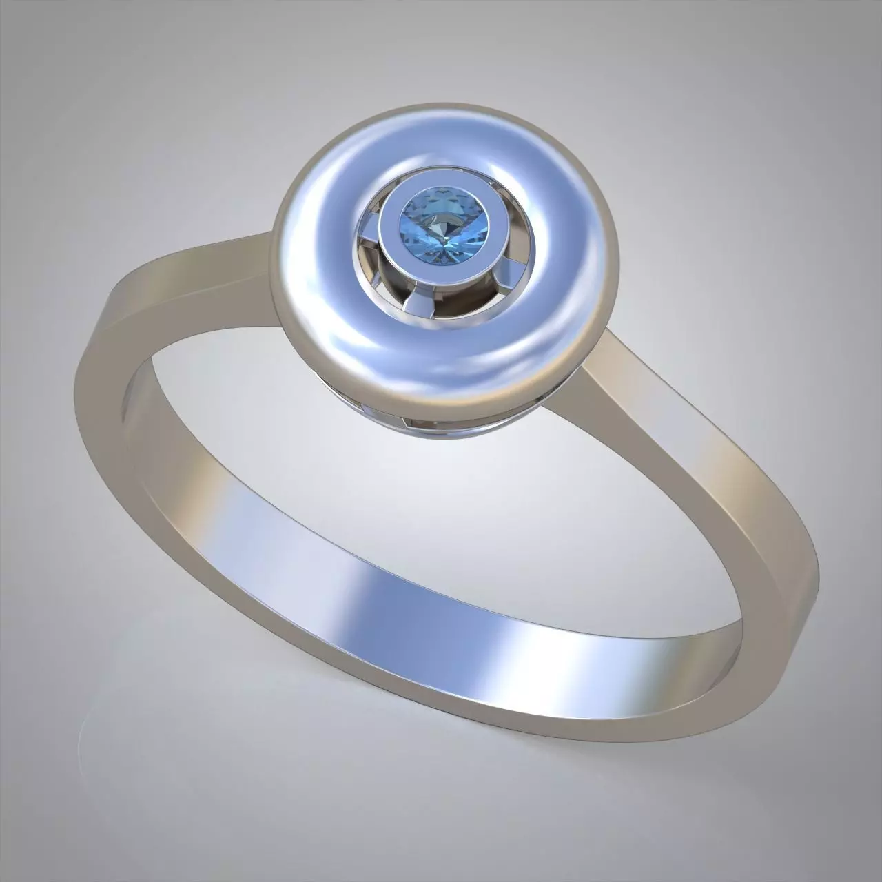 Diamond ring 0579 3D printable model  3D print model_0